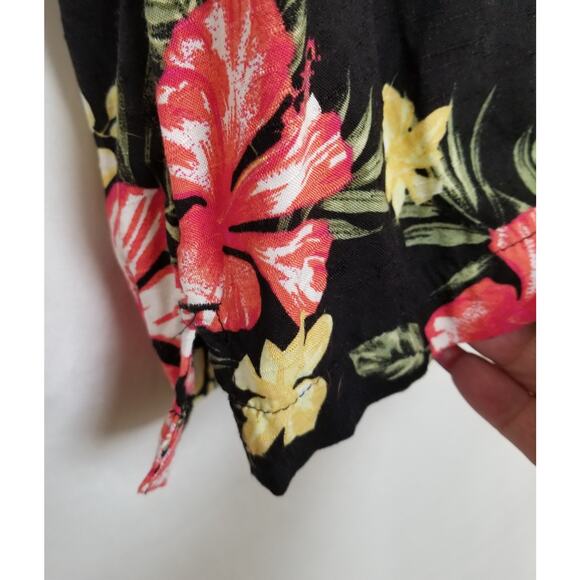 George Men's Tropical Floral Hibiscus Button Down Short Sleeve Shirt Sz 2XL -EUC - Picture 5 of 8